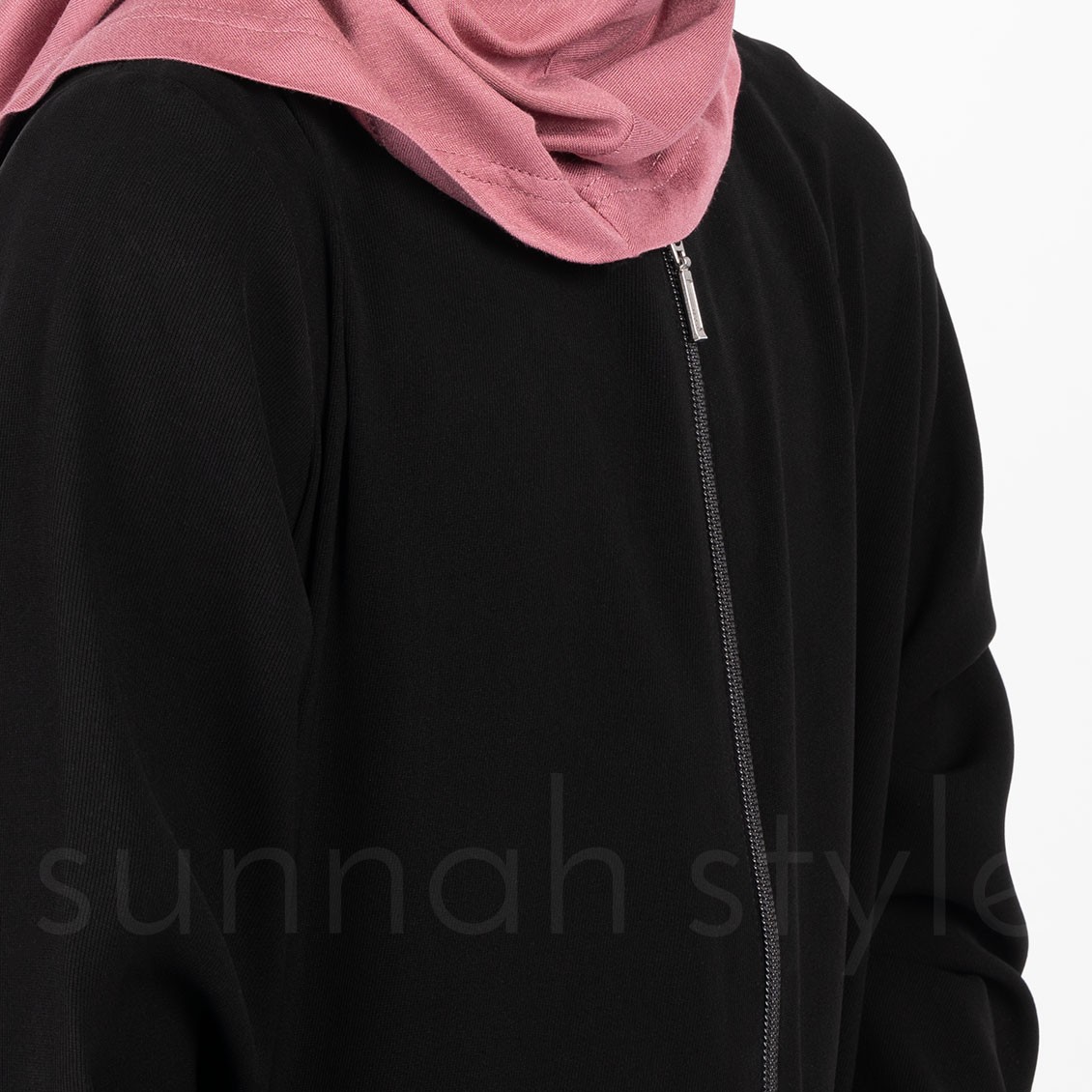 Sunnah Style Girls Essentials Full Zip Abaya Black